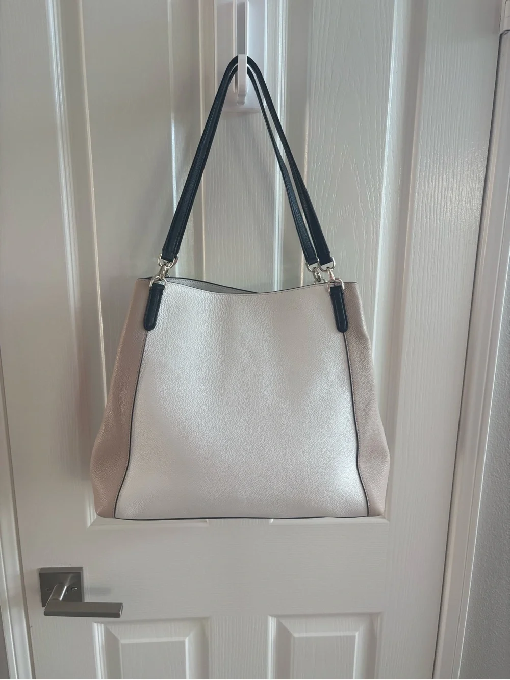 Kate Spade | Leila | Colorblock Shoulder Bag | White, Beige and Black | VGC